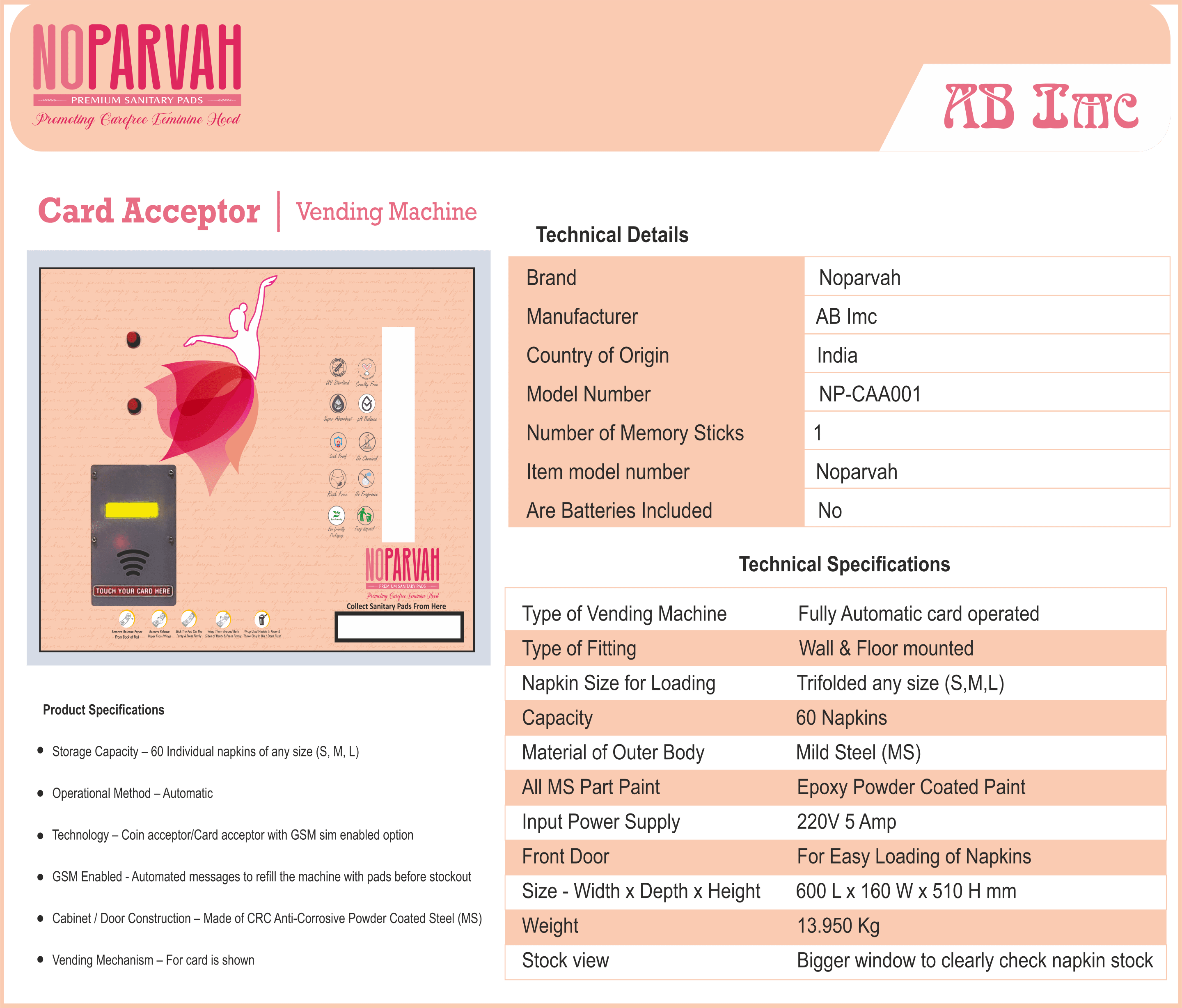 NOPARVAH Card Operated Vending Machine - Image 3